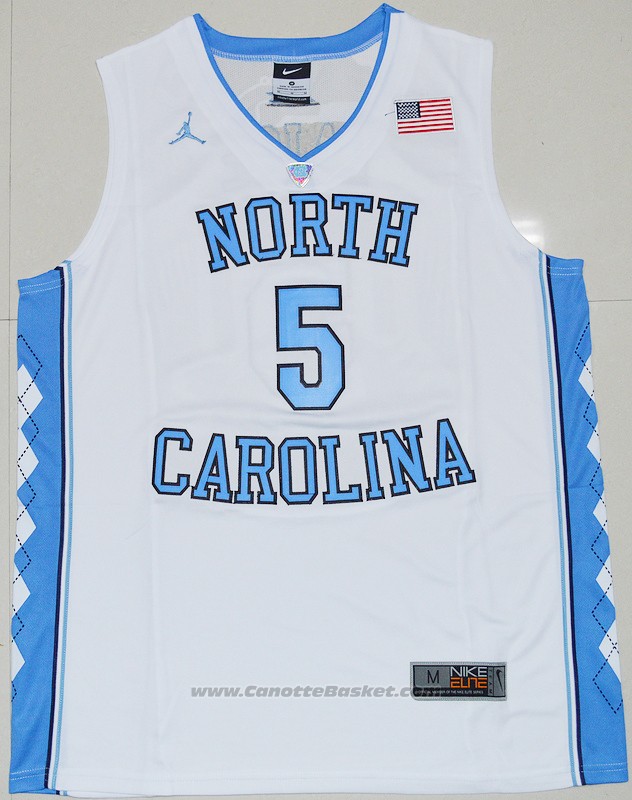 Maglia NCAA North Carolina Tar Heels Marcus Paige #5 Bianco